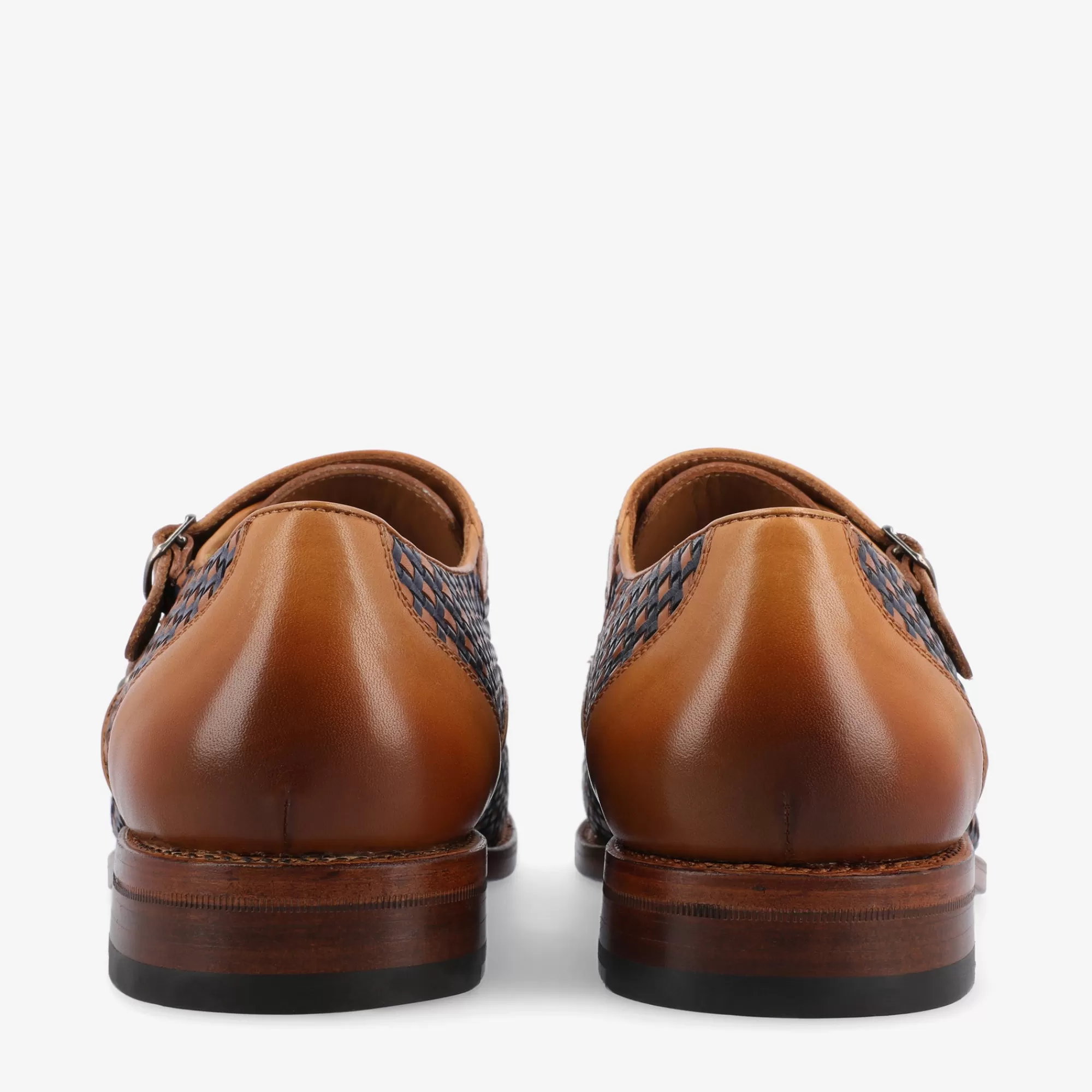 Flash Sale TAFT The Lucca Monk Strap Shoe In Navy Woven Leather |